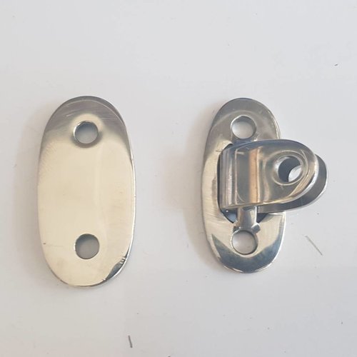 RC-Inox Polished hinge eye with cover Inox 58 x 29mm