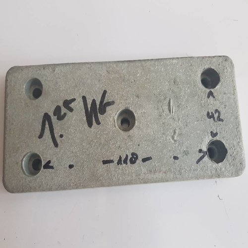 Ánodo zinc montaje 155x70x10mm