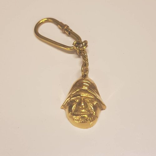 RC-BR Keychain sailors head brass