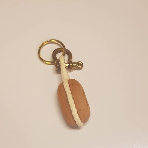 RC-BR Keychain single block in wood and brass