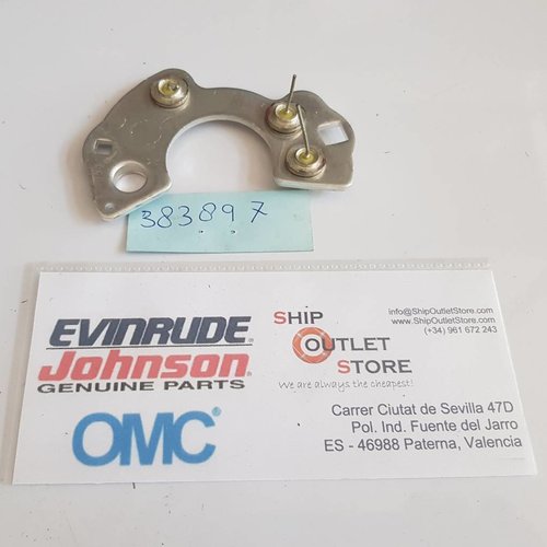 OMC Evinrude Johnson 383897 OMC Rectifier plate assembly