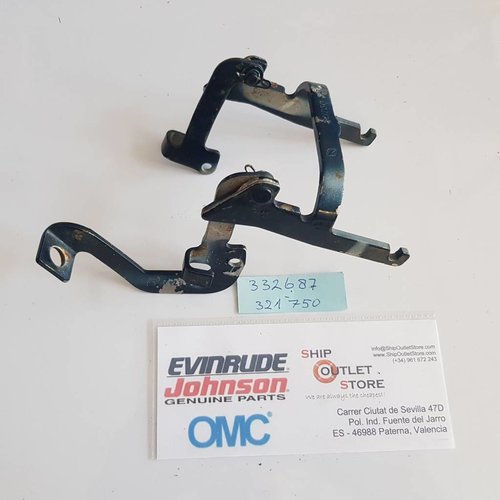 OMC Evinrude Johnson 332687 - 321750 OMC Locking lever & Link