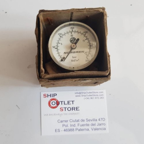 Norgren Norgren Manometer 0 - 20 Bar.  1/8" tail connection