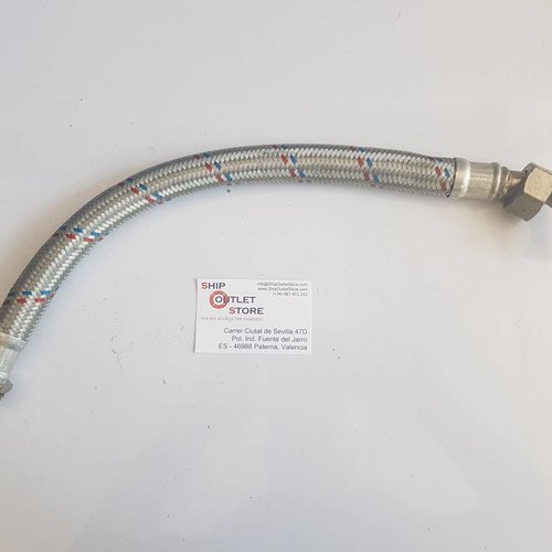 Flexinox Manguera de agua Flex Inox con conexiones de 1" L = 500 mm