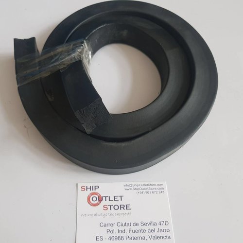 RubFlex Rubber profiel massief foam vierkant 25 x 25mm L=125cm