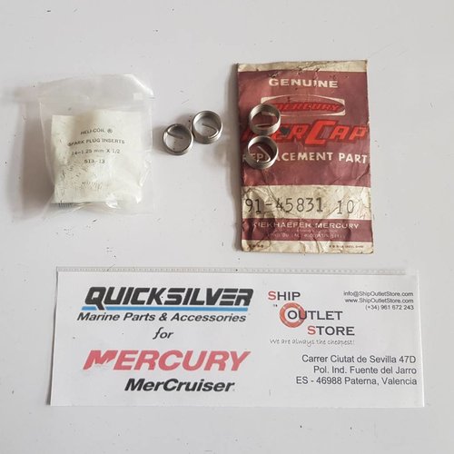 Mercury - Mercruiser 91-45831 Mercury Quicksilver Inserción de bujías