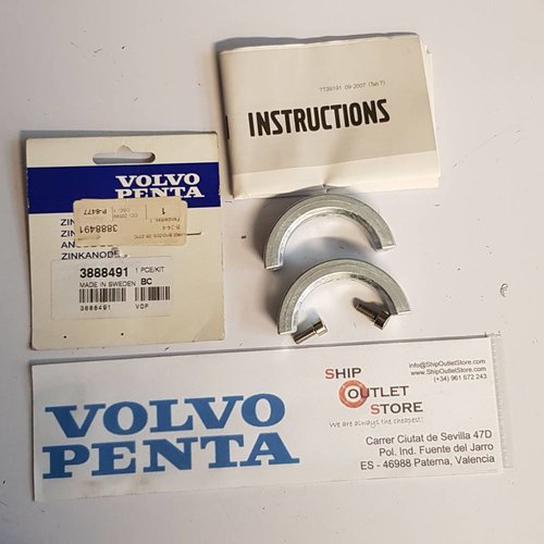 Volvo Penta Ánodo kit de anillo de zinc Volvo Penta 3888491