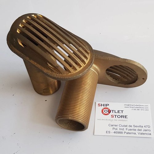 HB Thru hull scoop strainer BRASS 1 1/2"