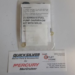 21-42990A10 Mercury Quicksilver Kit de diafragma de bomba de combustible