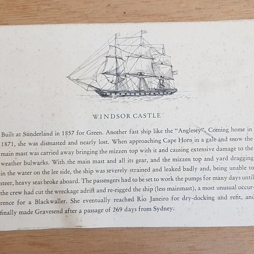 Old print in frame of the "Windsor Castle 1857"