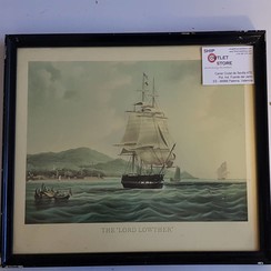 Oude prent in lijst van de "Lord Lother 1825" Afmeting 430 x 320mm