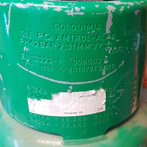 Cilindro de gas de acero para gas de refrigeración con doble grifo