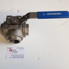 Ball valve 3-way stainless steel 1 1/2" Genebre