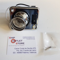 Drehbare Leselampe mit Schalter, verchromt