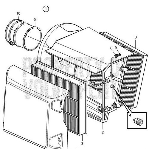 Volvo Penta Luftfiltereinheit Volvo Penta 22116375