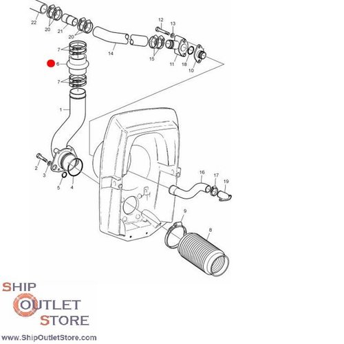 Volvo Penta Exhaust hose bellow Volvo Penta 860396