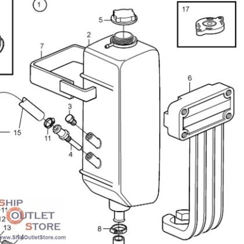 Volvo Penta Expansietank Volvo Penta  3581427 - 3581297 - 3886264