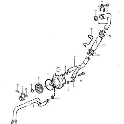 Volvo Penta Cooling water pipe series 2000 Volvo Penta 840732