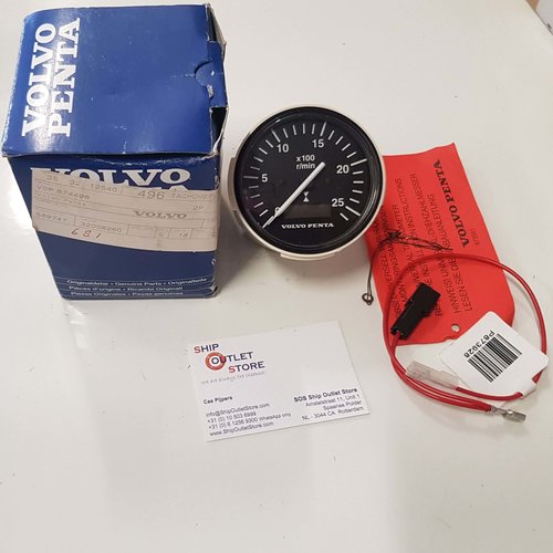 Volvo Penta Tachometer 2500 rpm 12-24V Volvo Penta 874496 - 23715874