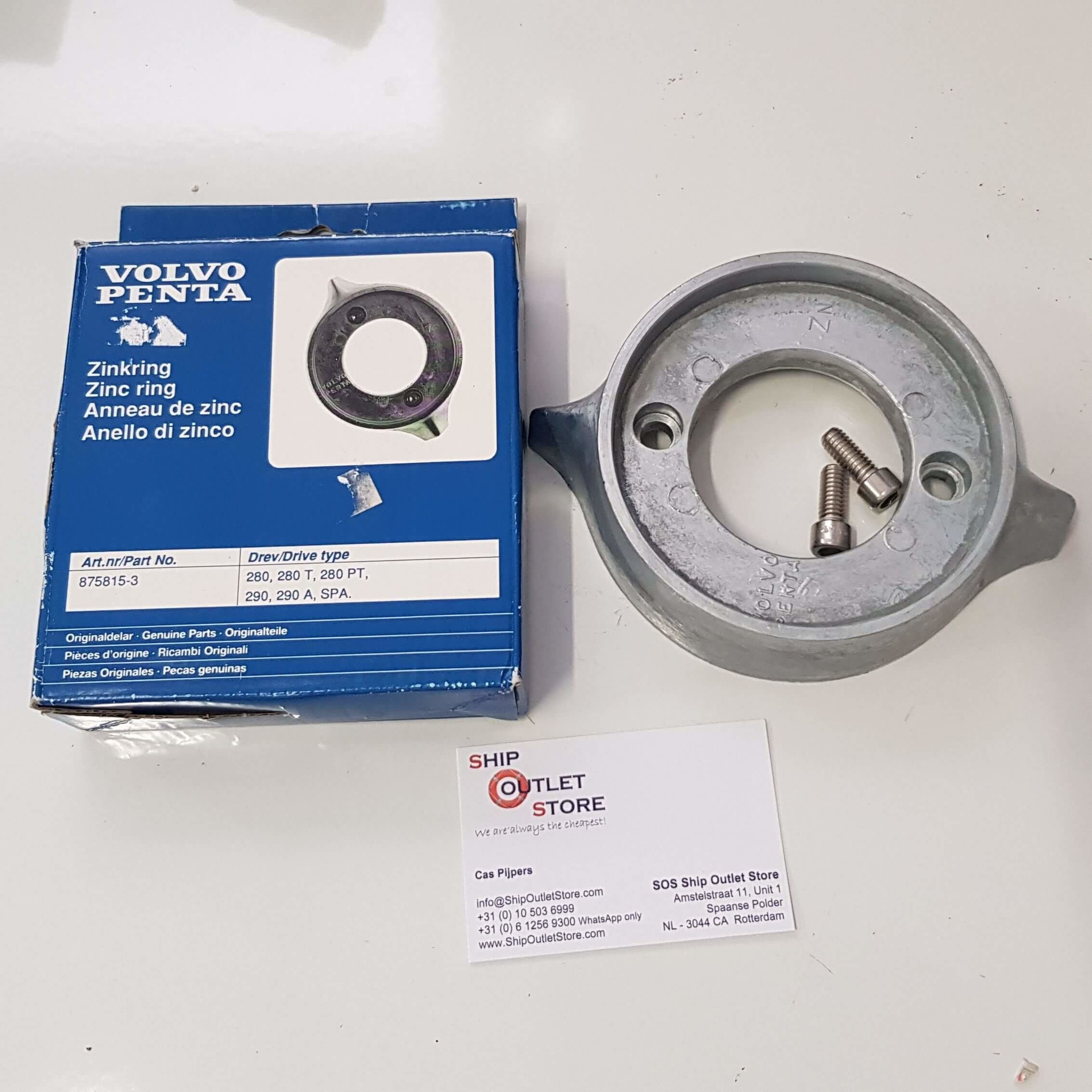 Zinc ring anode kit Volvo Penta 875815 Zinc ring anode kit Volvo Penta 875815