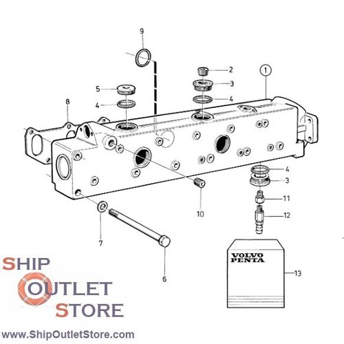 Volvo Penta Exhaust manifold TAMD 61 - 62 - 63 Volvo Penta 3838892