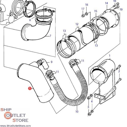 Volvo Penta Auspuffkrümmer Volvo Penta 3830988