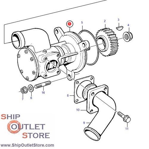 Volvo Penta Seewasserpumpe Volvo Penta 3830699	- 3826296