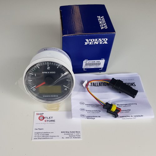 Volvo Penta  Tachometer EVC 4000 rpm Volvo Penta 21628160 - 21628159