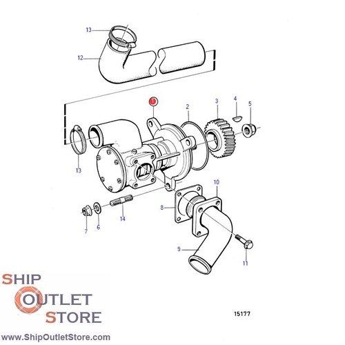 Volvo Penta Sea water pump Volvo Penta 3836563