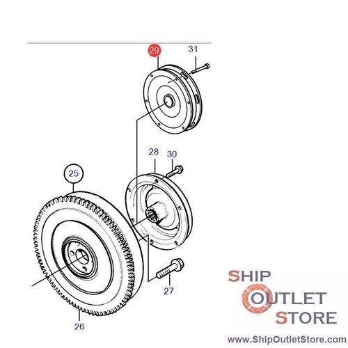 Volvo Penta Placa amortiguadora - acoplamiento flexible Volvo Penta 3885414