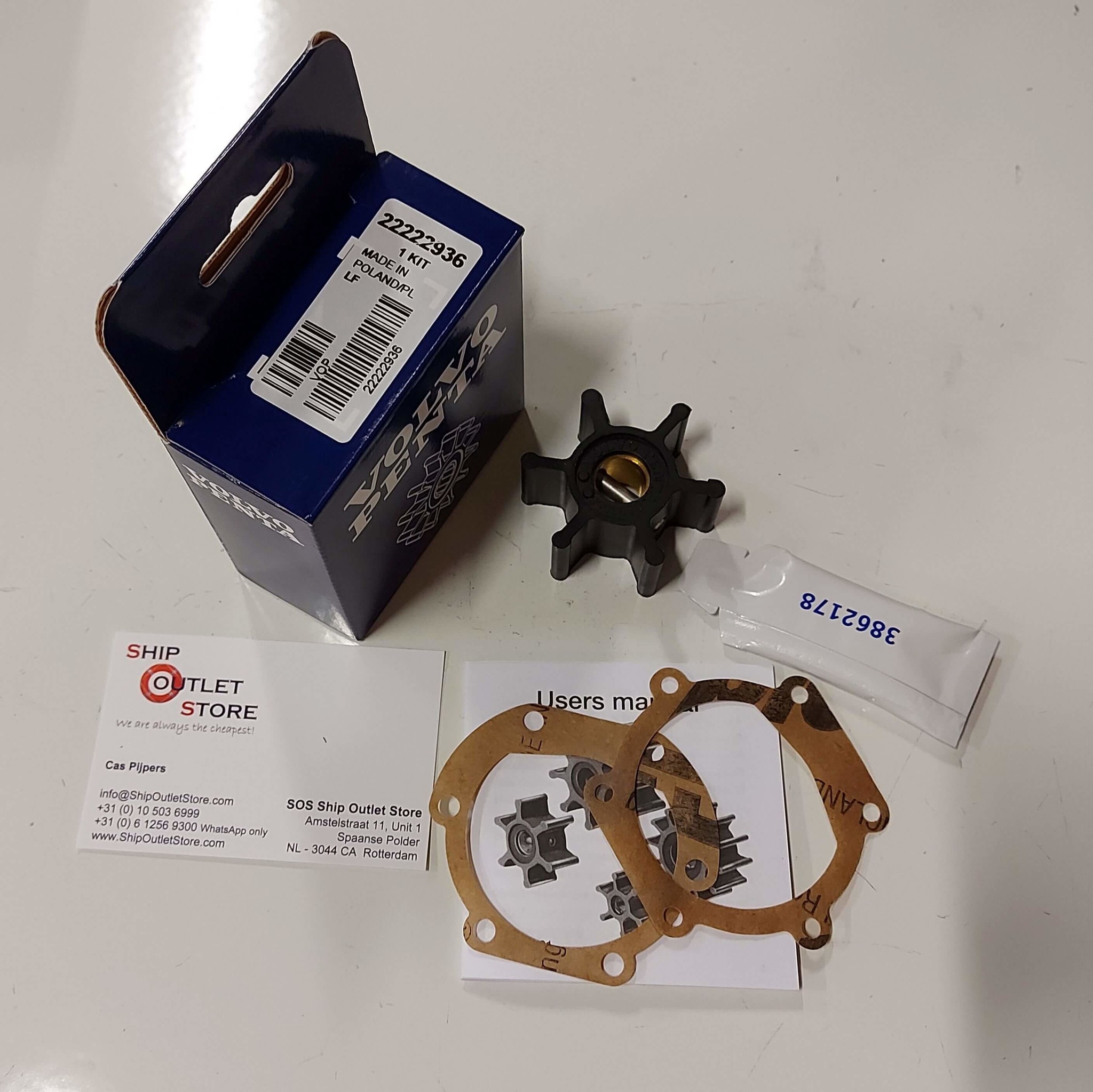 Impeller Volvo Penta 22222936 - 3586497 Impeller Volvo Penta 22222936 - 3586497