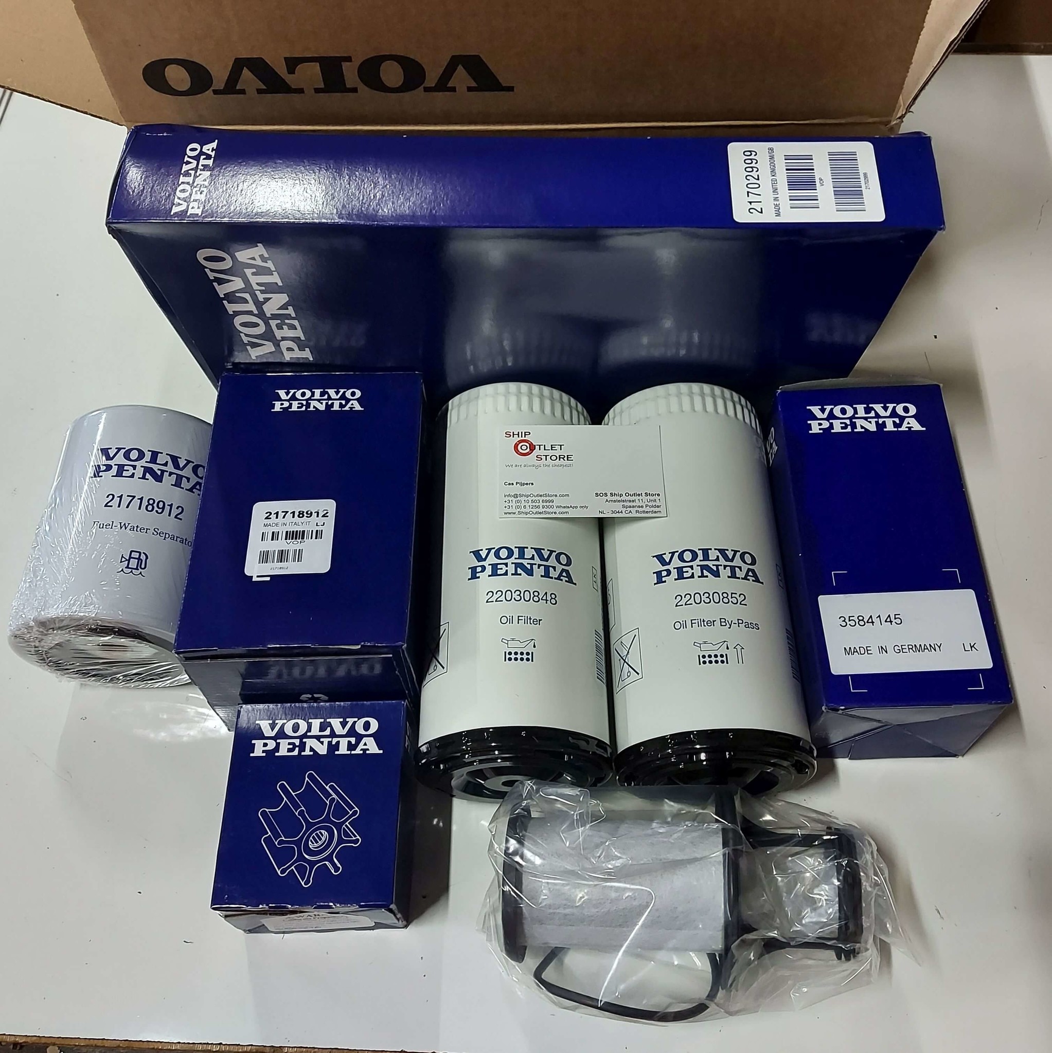 Service kit for diesel engines D4 - D6 Volvo Penta