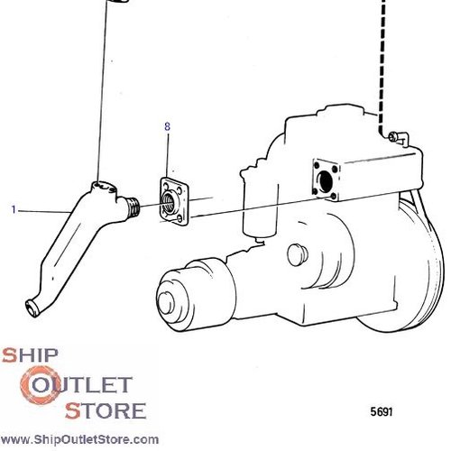 Volvo Penta Auspuffkrümmer Volvo Penta 833998