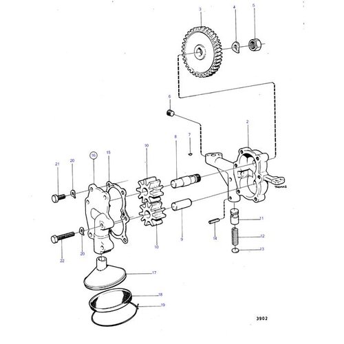 Volvo Penta Bomba de aceite MD5 Volvo Penta 838116