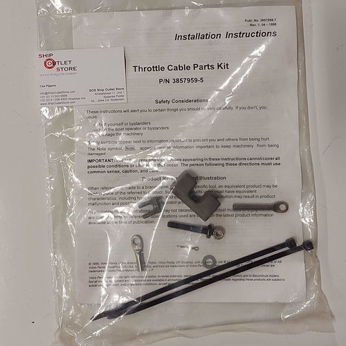 Volvo Penta Gaskabel kit Volvo Penta 3857959