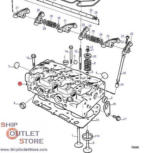 Volvo Penta Cilinderkop  compleet MD2040 Volvo Penta 3580475