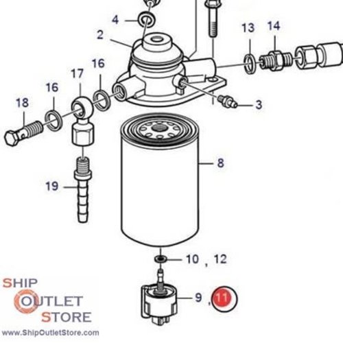 Volvo Penta Sensor de combustible Volvo Penta 3808616