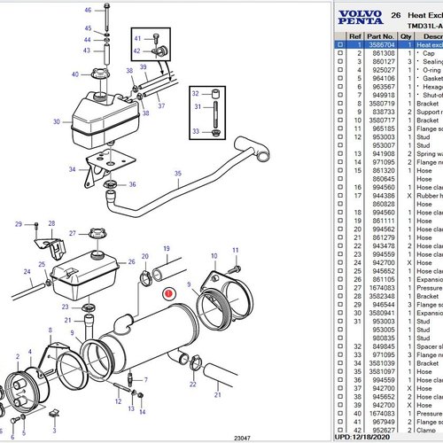 Volvo Penta Heat exchanger complete Volvo Penta 3586704