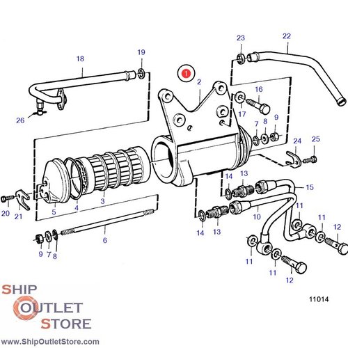 Volvo Penta Enfriador de aceite 2003T Volvo Penta 840957