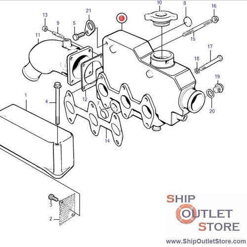 Volvo Penta Intercambiador de calor completo Volvo Penta 3580736 3580325