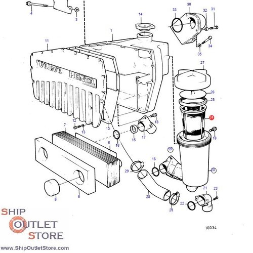 Volvo Penta Meerwasserfilter Volvo Penta 855409