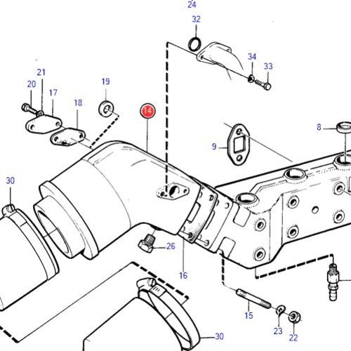 Volvo Penta Auspuffkrümmer Volvo Penta 844091