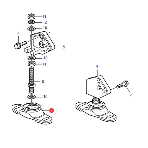 Volvo Penta Engine mounts set D1-20 Volvo Penta 3888807