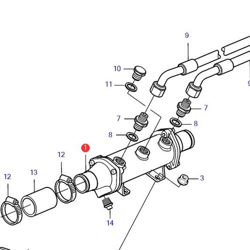 Volvo Penta Oliekoeler Volvo Penta 3837040