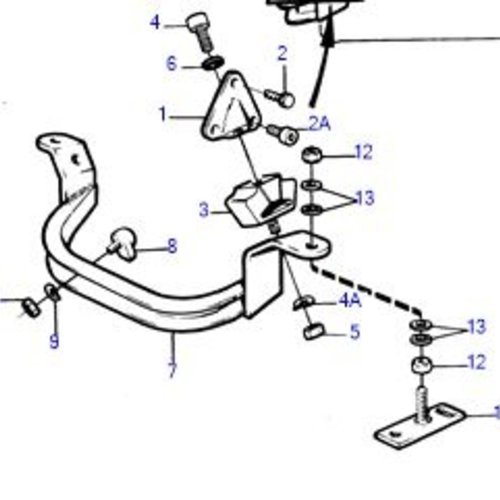 Volvo Penta Engine bracket for serie 2000 Volvo Penta 859898