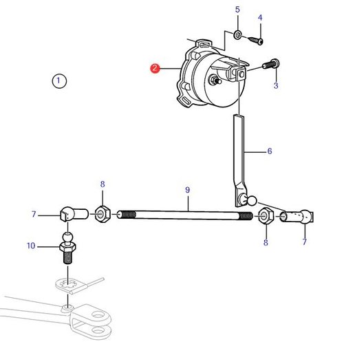 Volvo Penta Sensor indicador de timón Volvo Penta 21323189