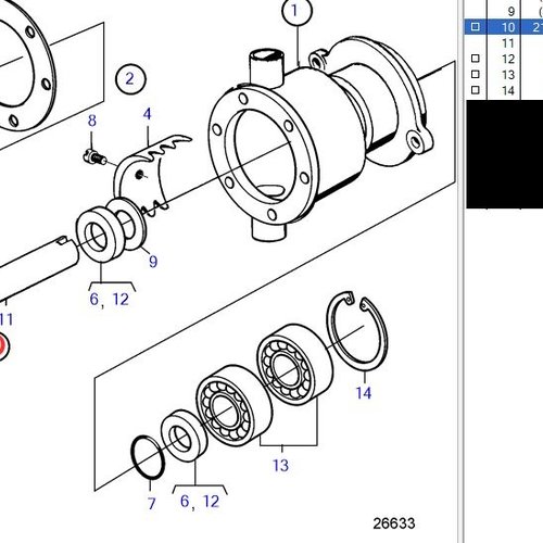 Volvo Penta Repair kit water pump  Volvo Penta 21951461