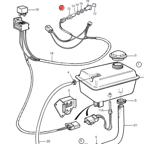 Volvo Penta Kit alarma nivel refrigerante Volvo Penta 861759