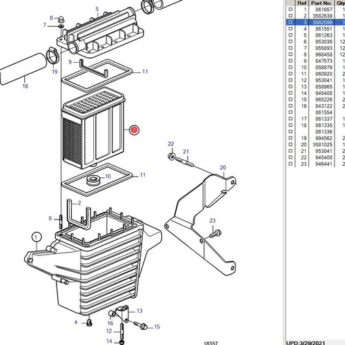 Volvo Penta Nachkühlerelement Volvo Penta 3582599