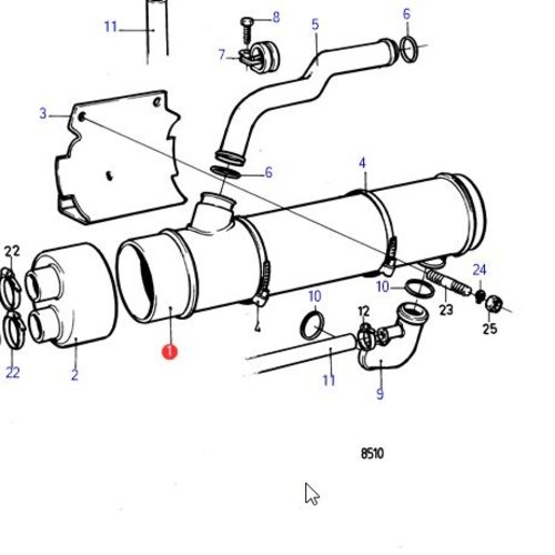 Volvo Penta Heat exchanger MD31A Volvo Penta 838884